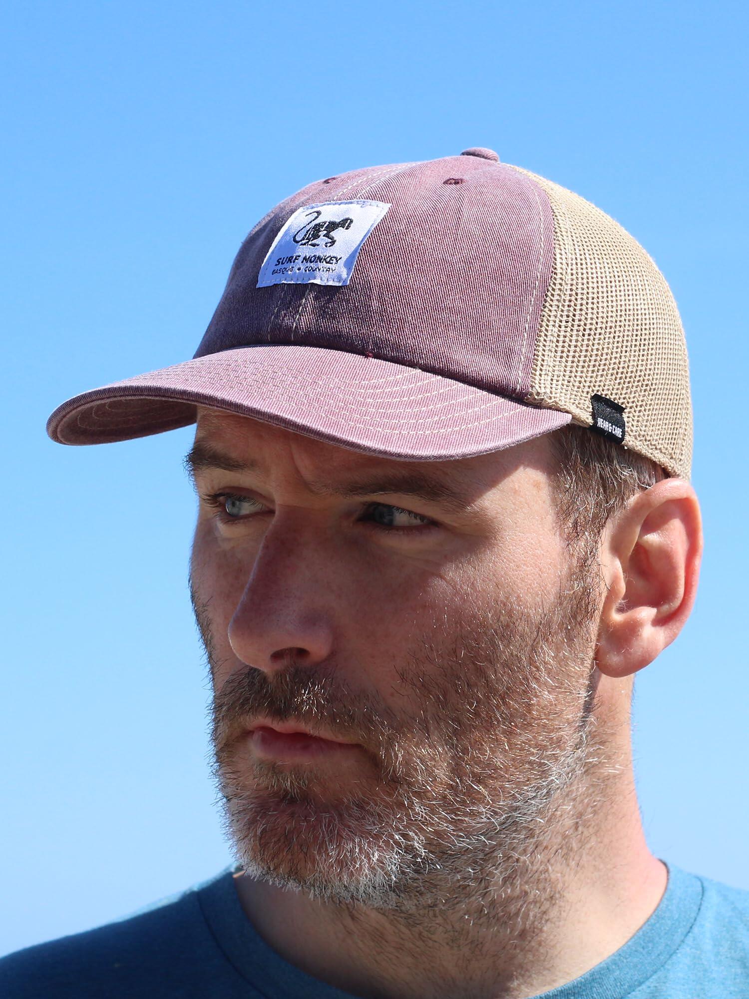 Gorra Trucker - Algodón orgánico/ Adulto / Talla única (Burgundy) 4/4