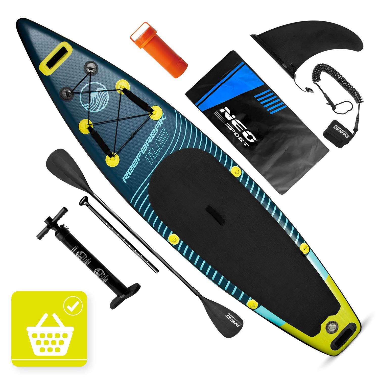 Deska SUP do pływania Neo-sport pompowana Stand up Paddle Reefbreak 350cm zestaw 2/7