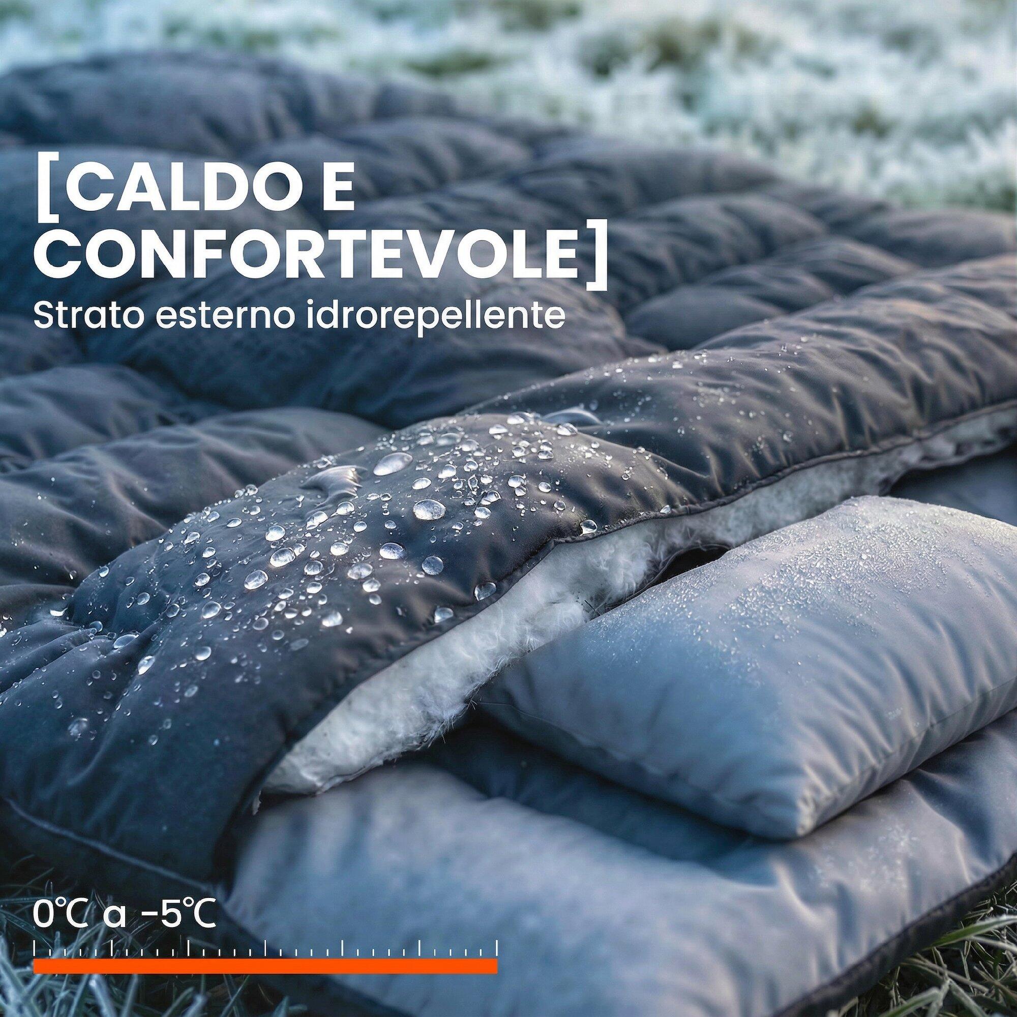 Outsunny Sacco a Pelo Doppio per Adulti, 230x165 cm, Nero 5/7