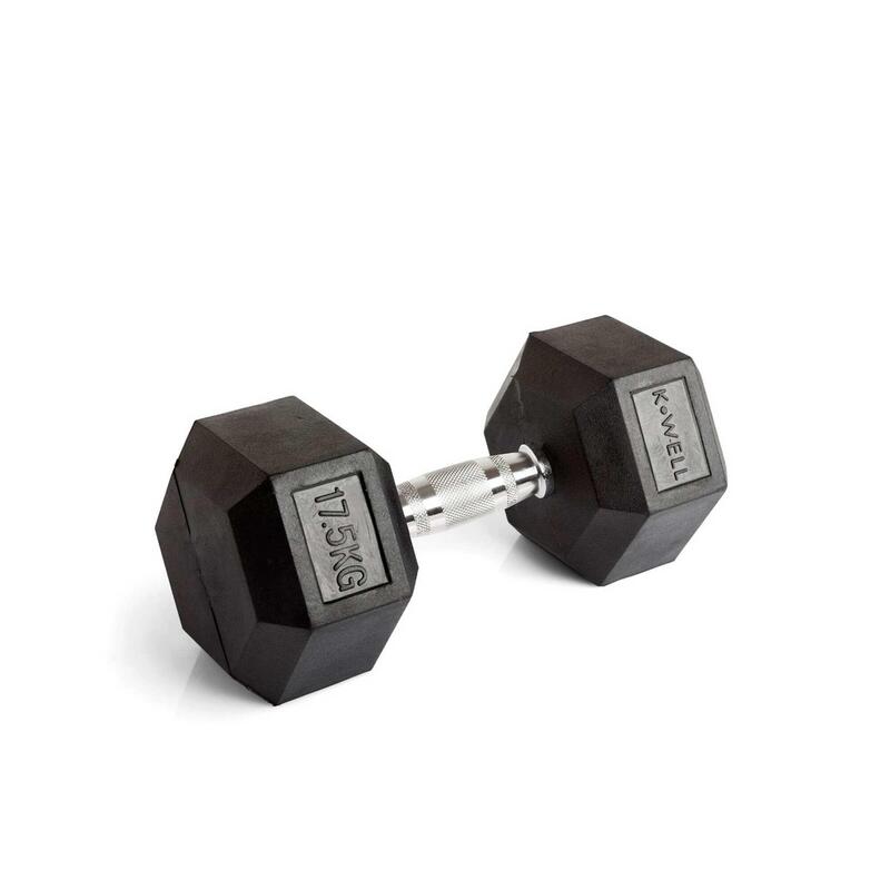 HEX RUBBER DUMBBELL-KWELL -Coppia