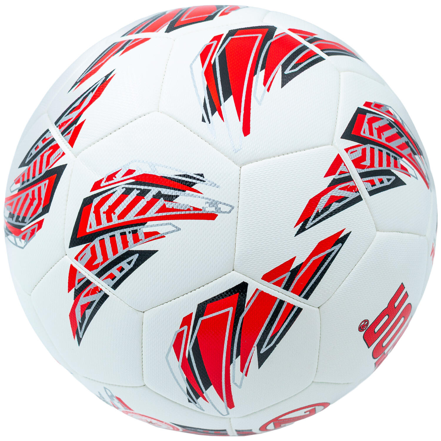 Balón Fútbol Zastor Venom White/Red T-5 3/5