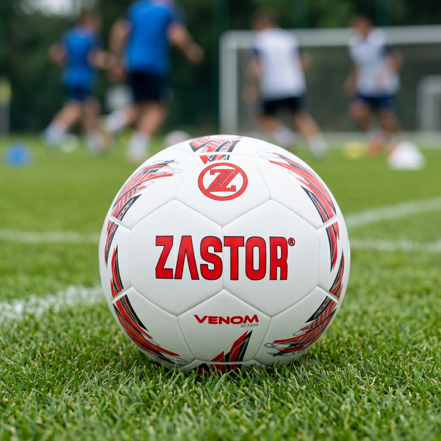 Balón Fútbol Zastor Venom White/Red T-5 2/5