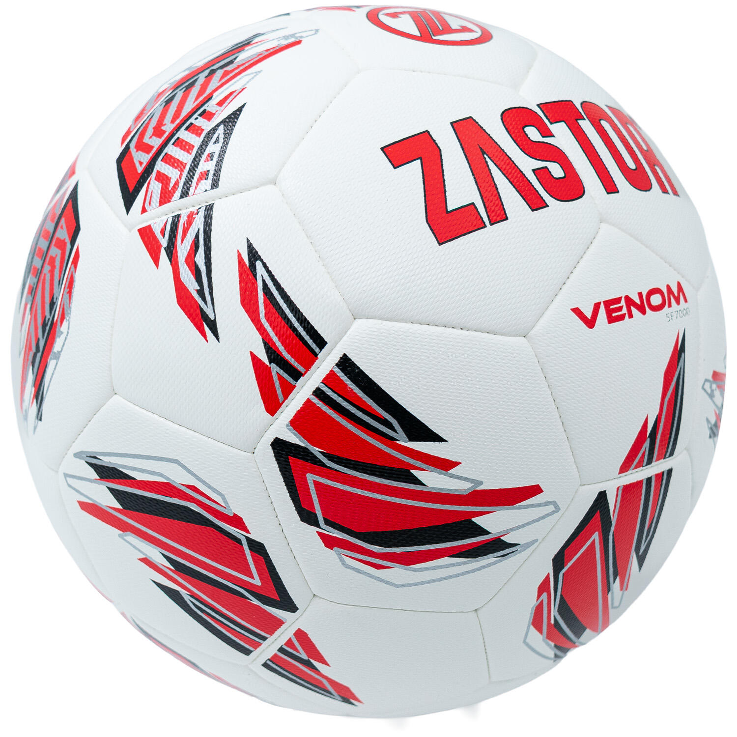Balón Fútbol Zastor Venom White/Red T-5 5/5