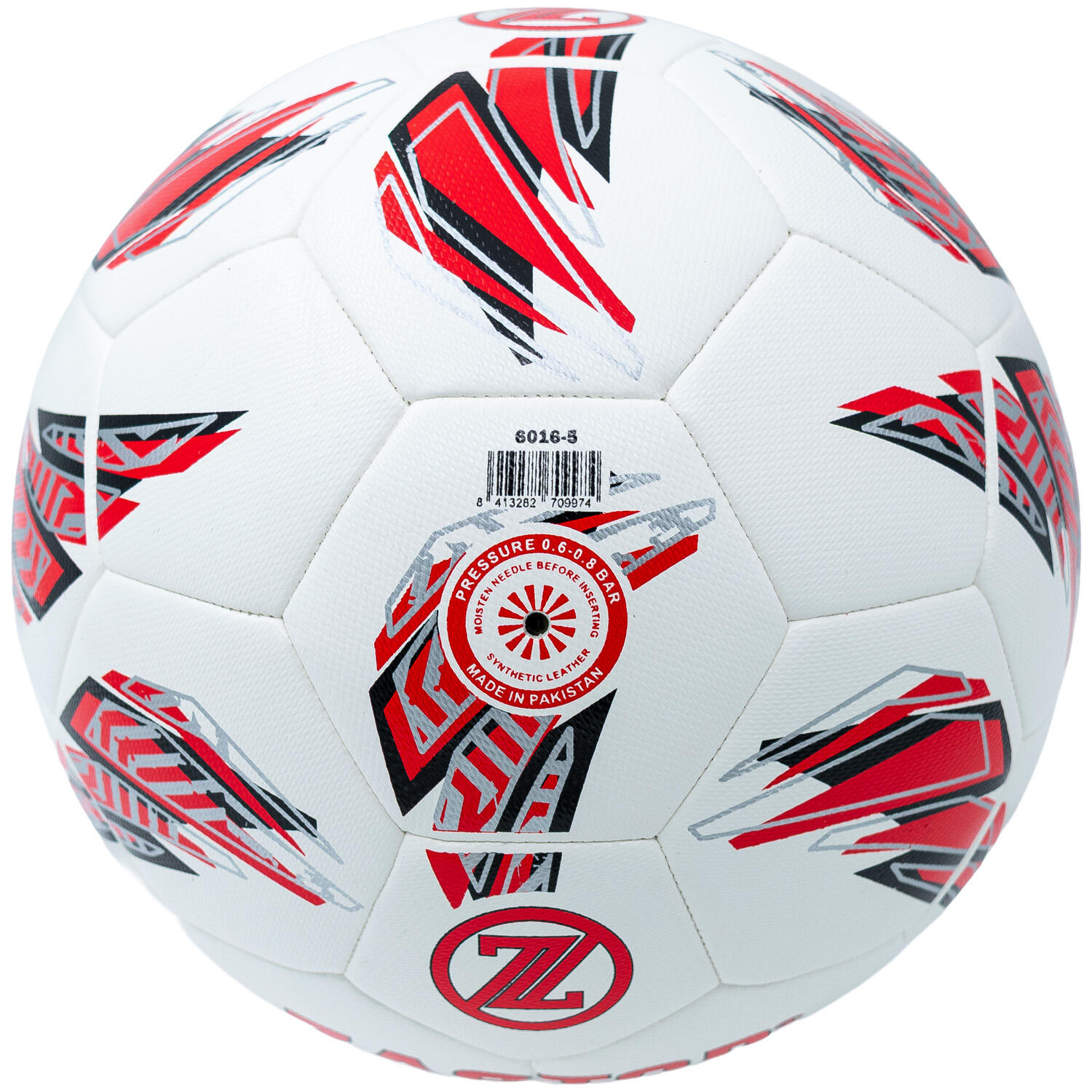 Balón Fútbol Zastor Venom White/Red T-5 4/5