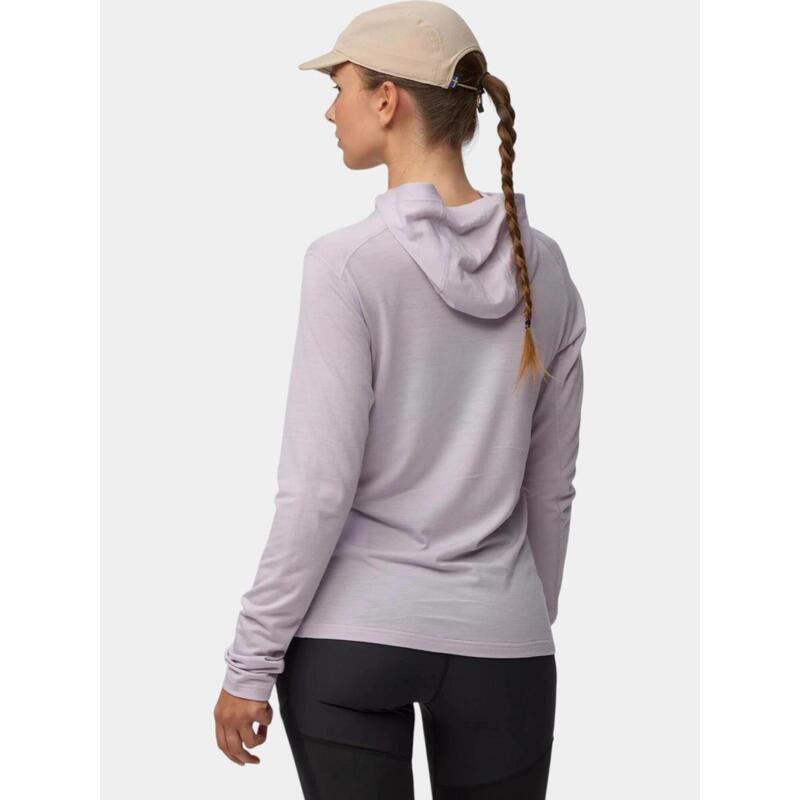 Tricou cu maneci lungi, pentru sport Abisko Wool Hoodie W femei