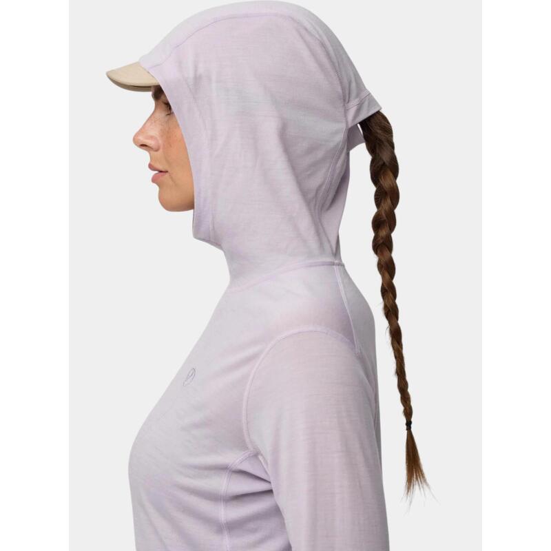 Tricou cu maneci lungi, pentru sport Abisko Wool Hoodie W femei