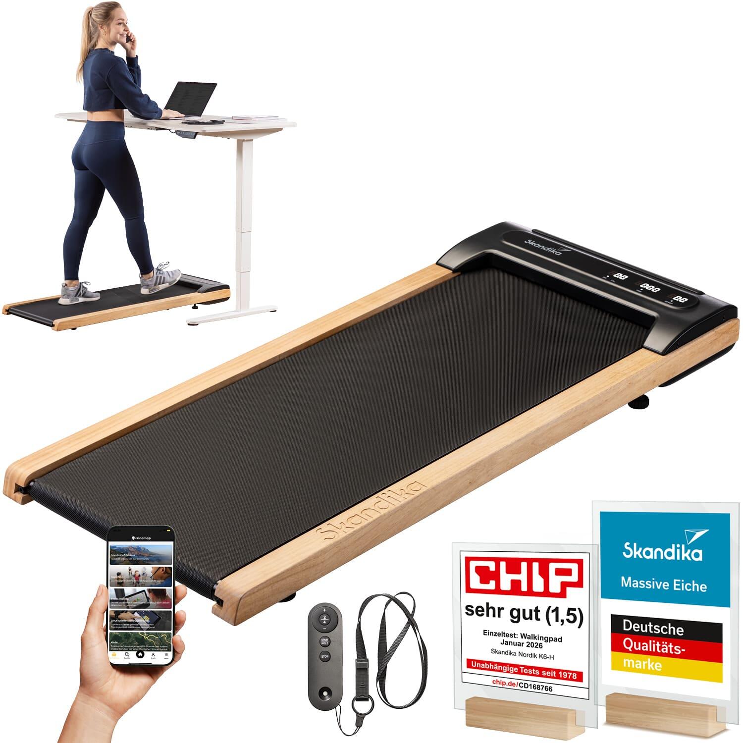 SKANDIKA Běžecký pás Nordik K6‑H do 6 km/h s Bluetooth a reproduktory