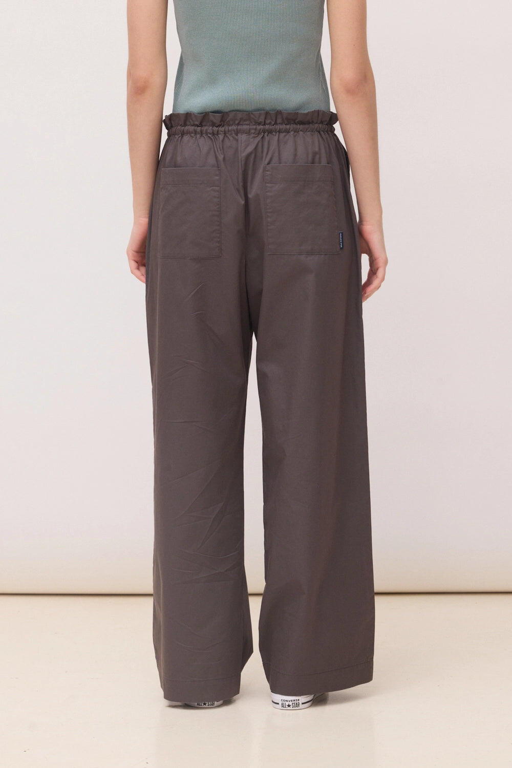 Pantalón Mujer Blue Banana Straight Poplin Antracita de 100% Algodón 2/4
