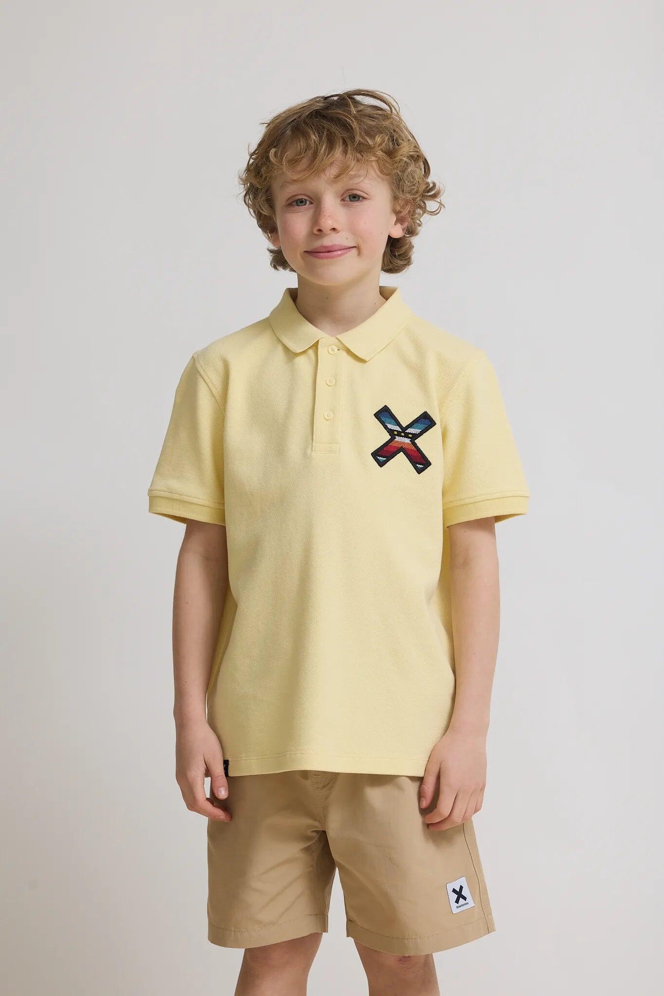 Polo Kids Blue Banana Classic Light Yellow de Algodón 100% Orgánico 1/4