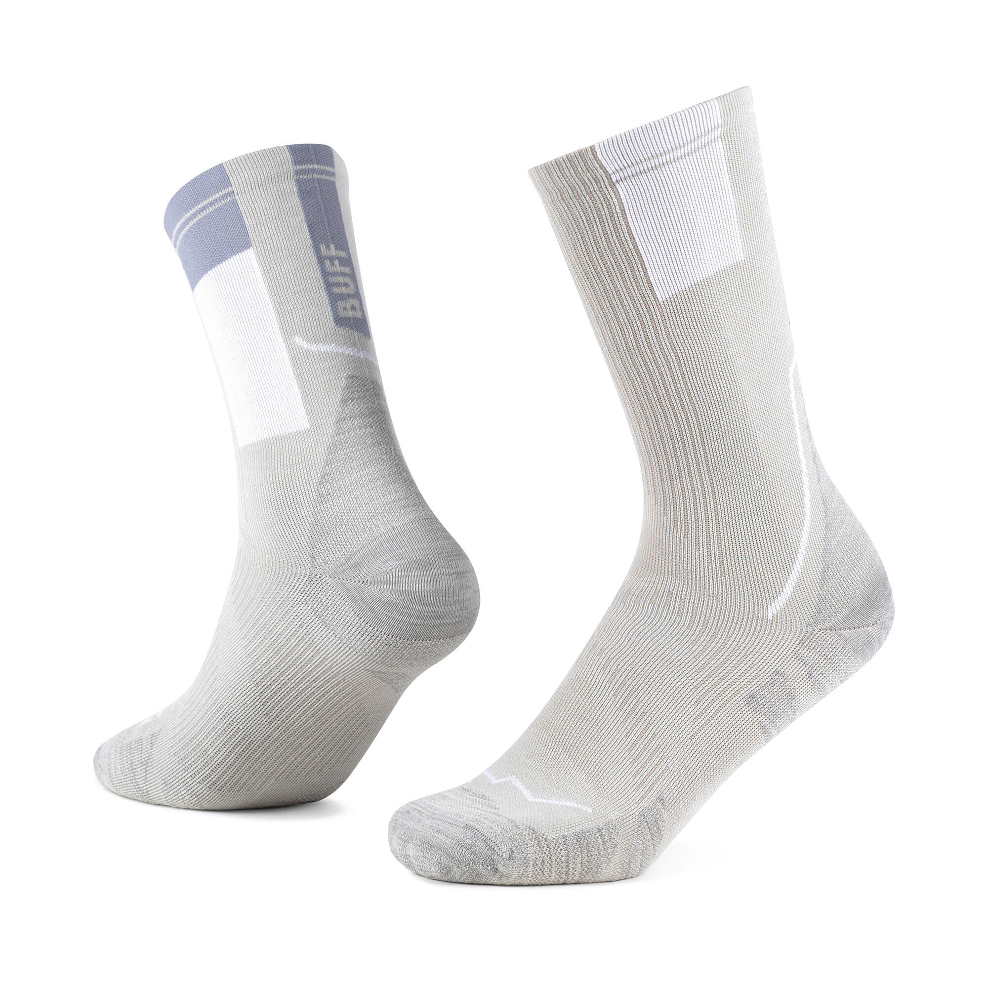 Buff Coolnet Crew CC Grijs/Beige Sokken 5/5
