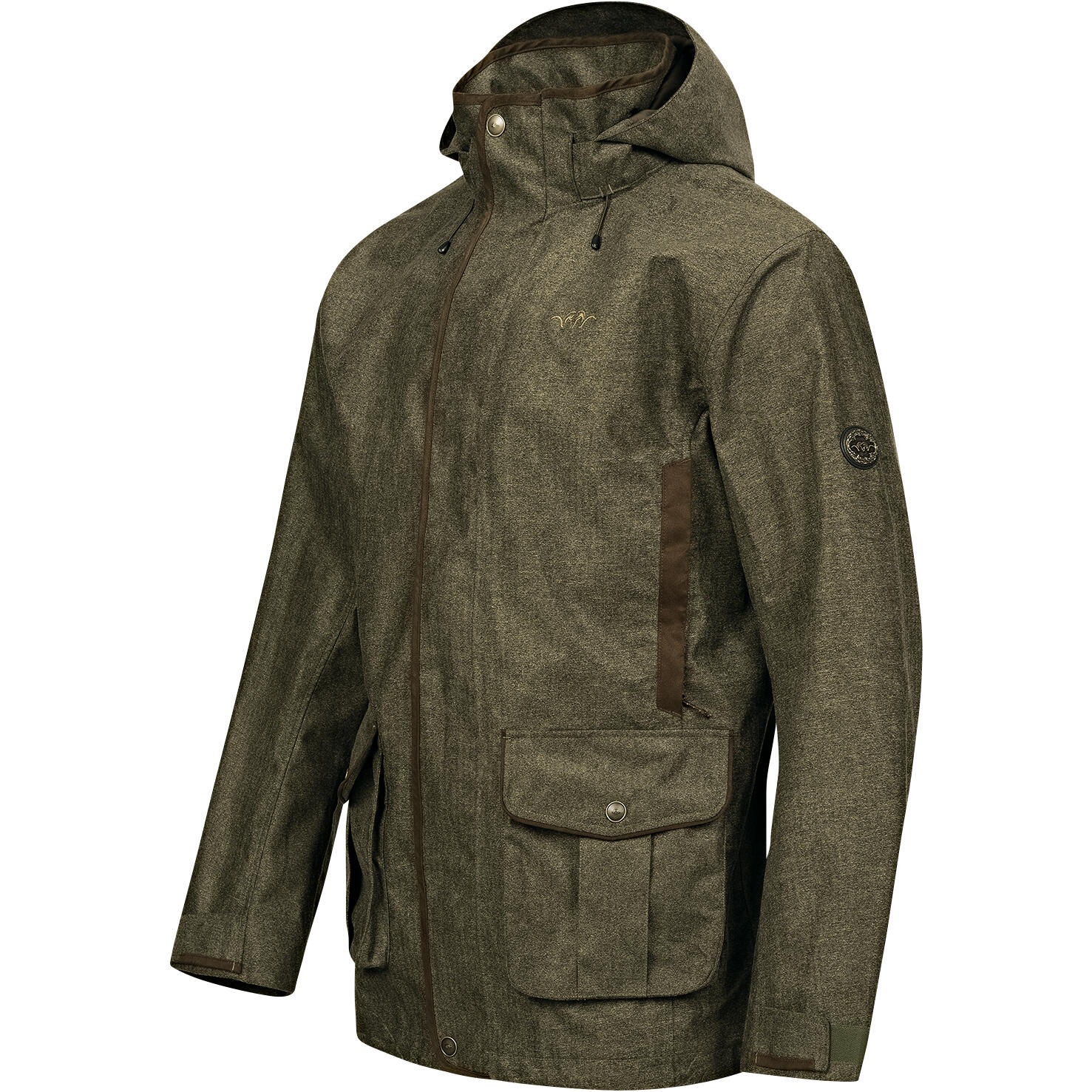 Blaser Vintage Wing Jacke Herren (Olive Mélange/Schwarz) Größe XL 2/4
