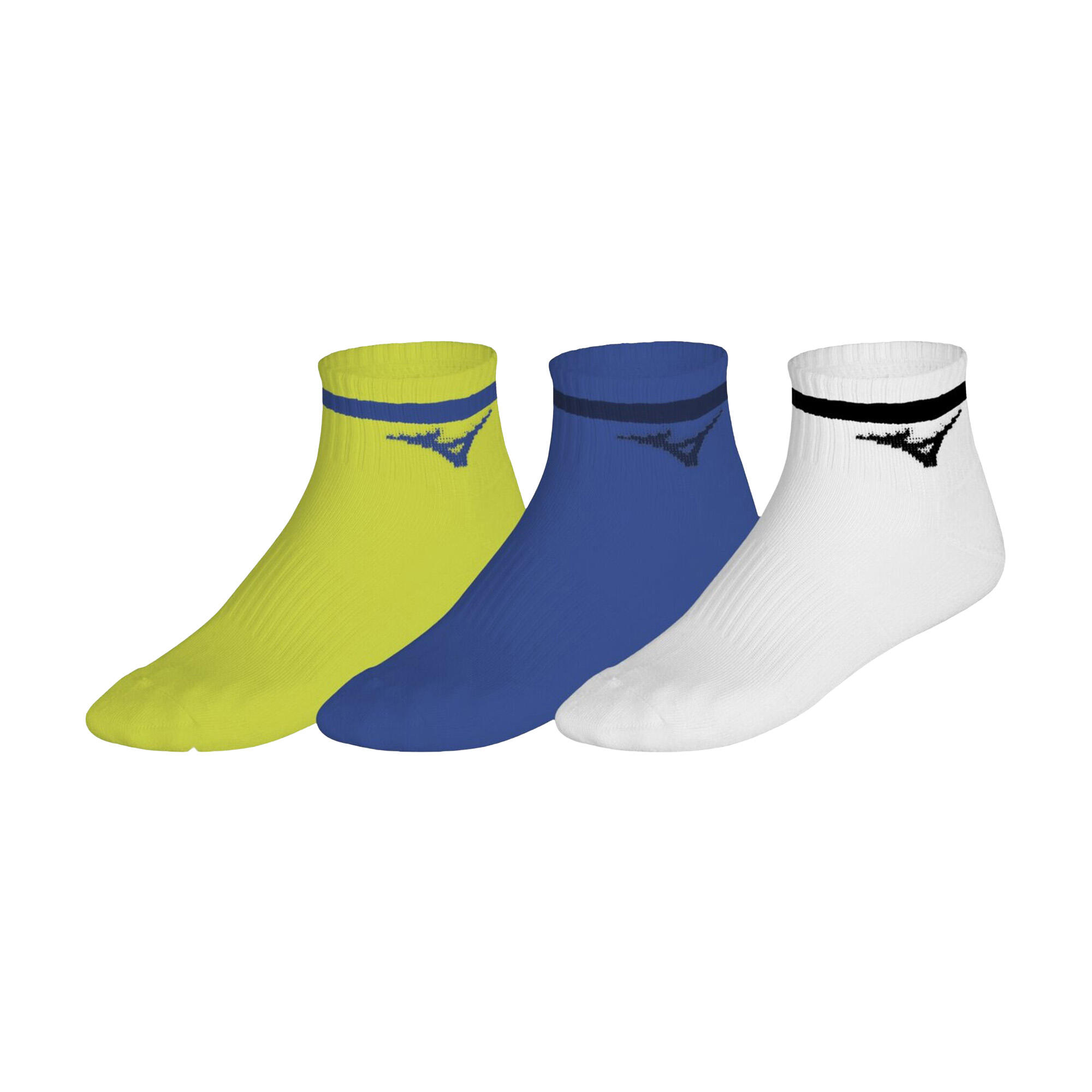 Confezione Da 3 Calzini Mizuno Training Mid With Line Verde/blu/bianco 2/2