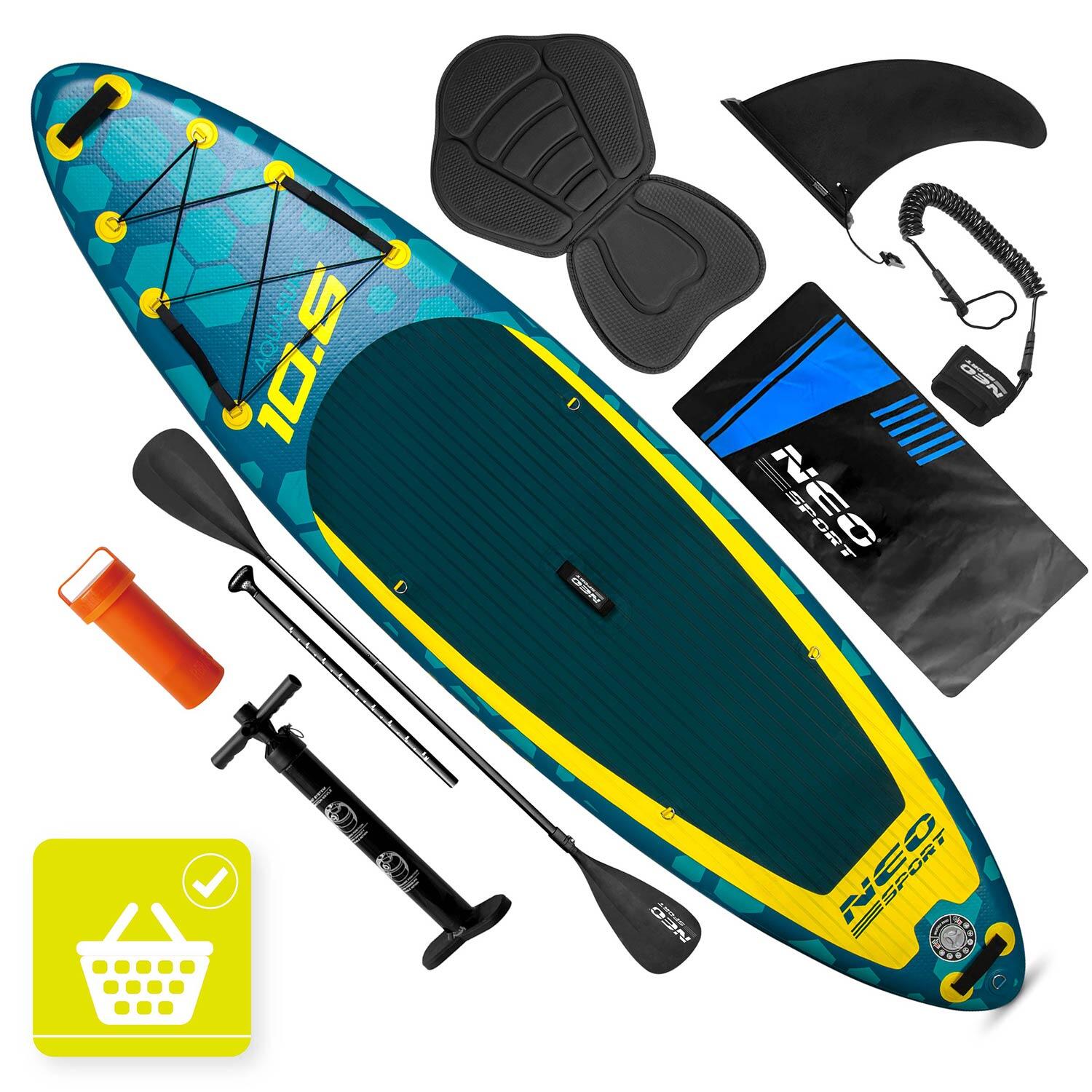 Deska Sup do pływania Neo-sport Aquasurf pompowana Stand Up Paddle 320cm zestaw 2/7