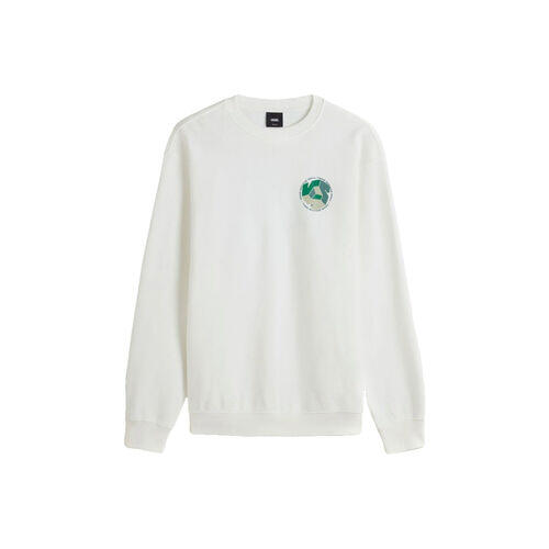 Sudadera Blanca Vans Cyrcle Crew Marshmallow 3/4