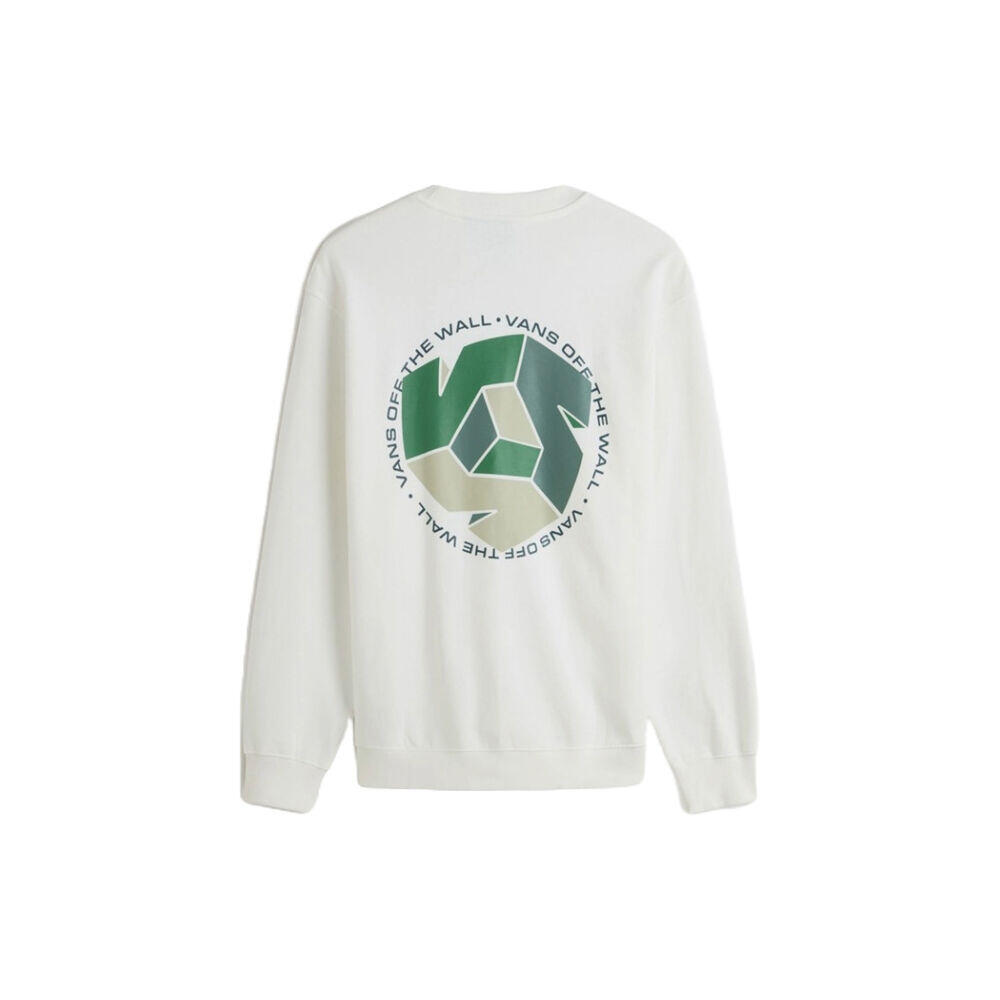 Sudadera Blanca Vans Cyrcle Crew Marshmallow 2/4