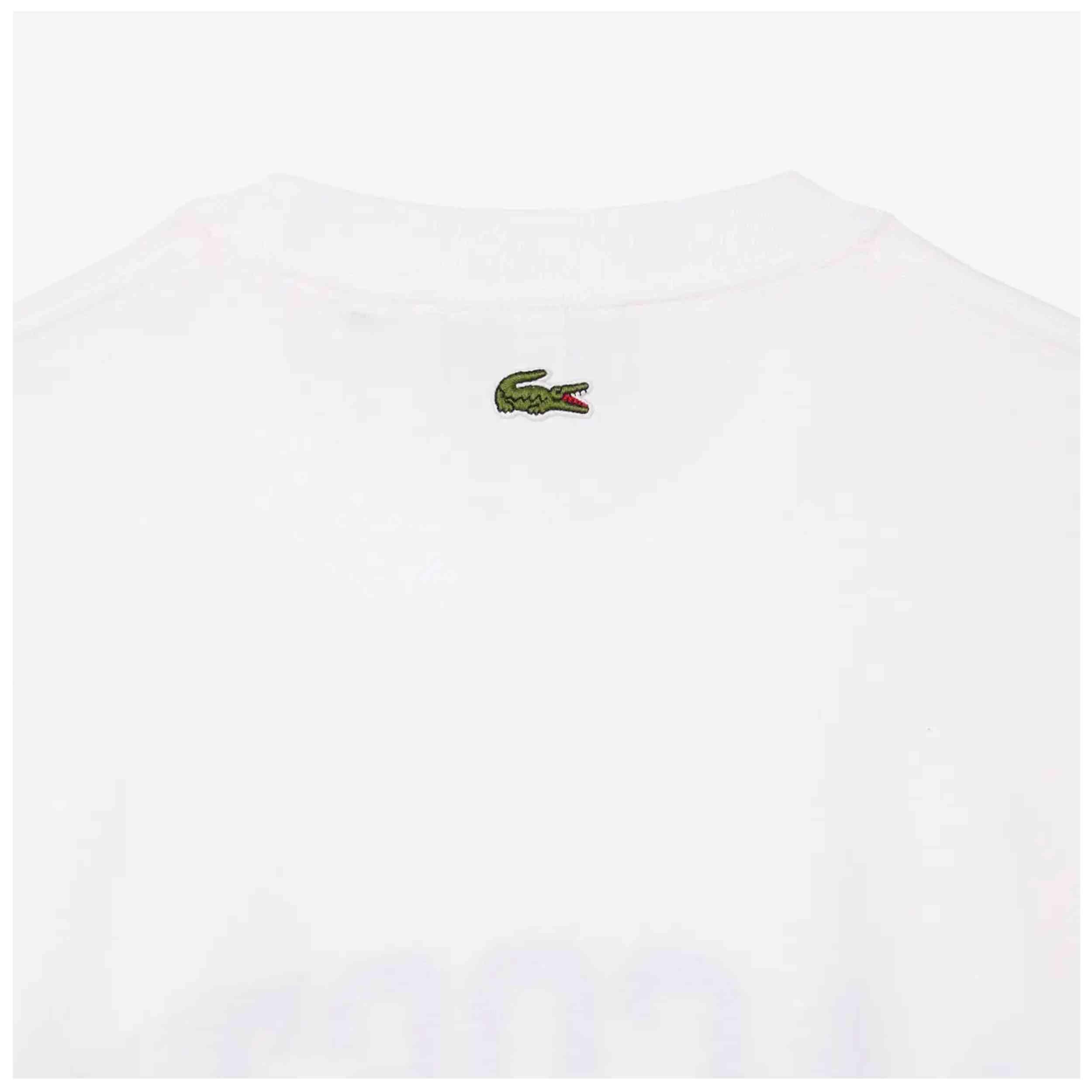 Camiseta Diseño Logotipo Curvado para Adultos Unisex Blanco 5/5
