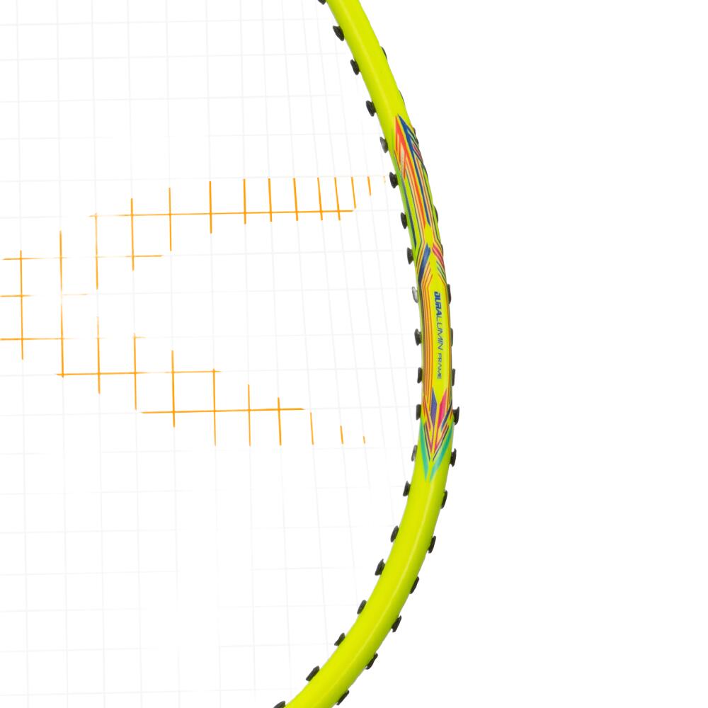 Badmintonschläger (2er-Pack) – Powertek 200 für Anfänger Neongrün 3/7
