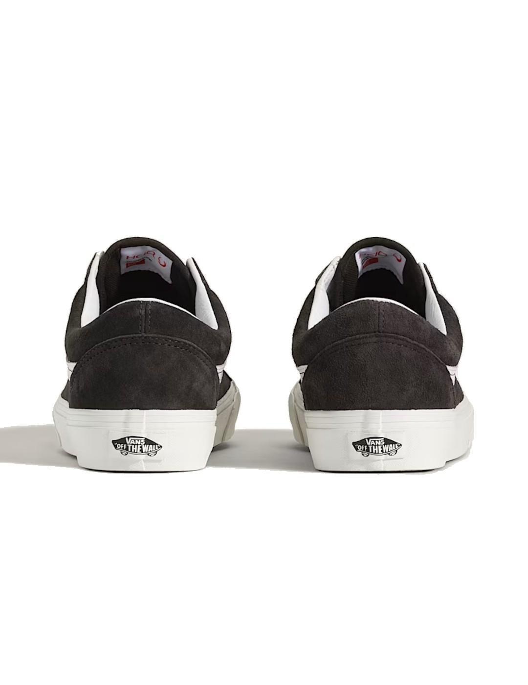 Sneakers da donna Vans Old Skool in pelle scamosciata di maiale grigia. 4/5