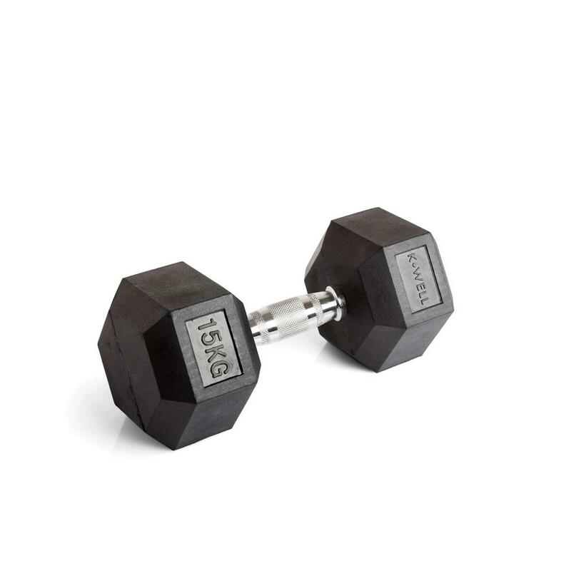 HEX RUBBER DUMBBELL-KWELL -Coppia