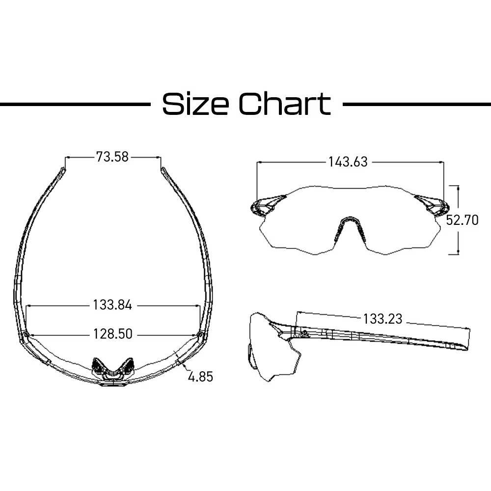 Okulary sportowe, ultralekkie z ochroną UV400 forochrom Rockbros 14120012003 5/6