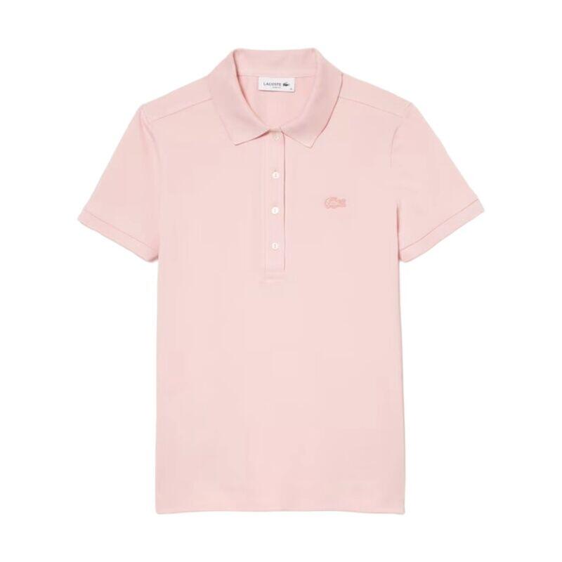 Polo Rosa Lacoste Femme Maille Nidus Mujer de Corte Ajustado 4/4