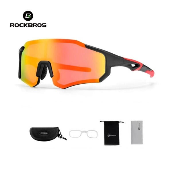 Okulary rowerowe / sportowe z polaryzacją ROCKBROS UV400 (10182) czarno-czerwone 2/3