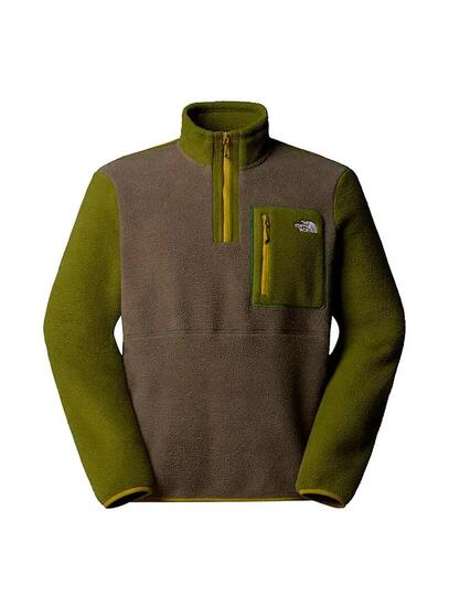 Felpe in pile per uomo The North Face Yumiori verde.