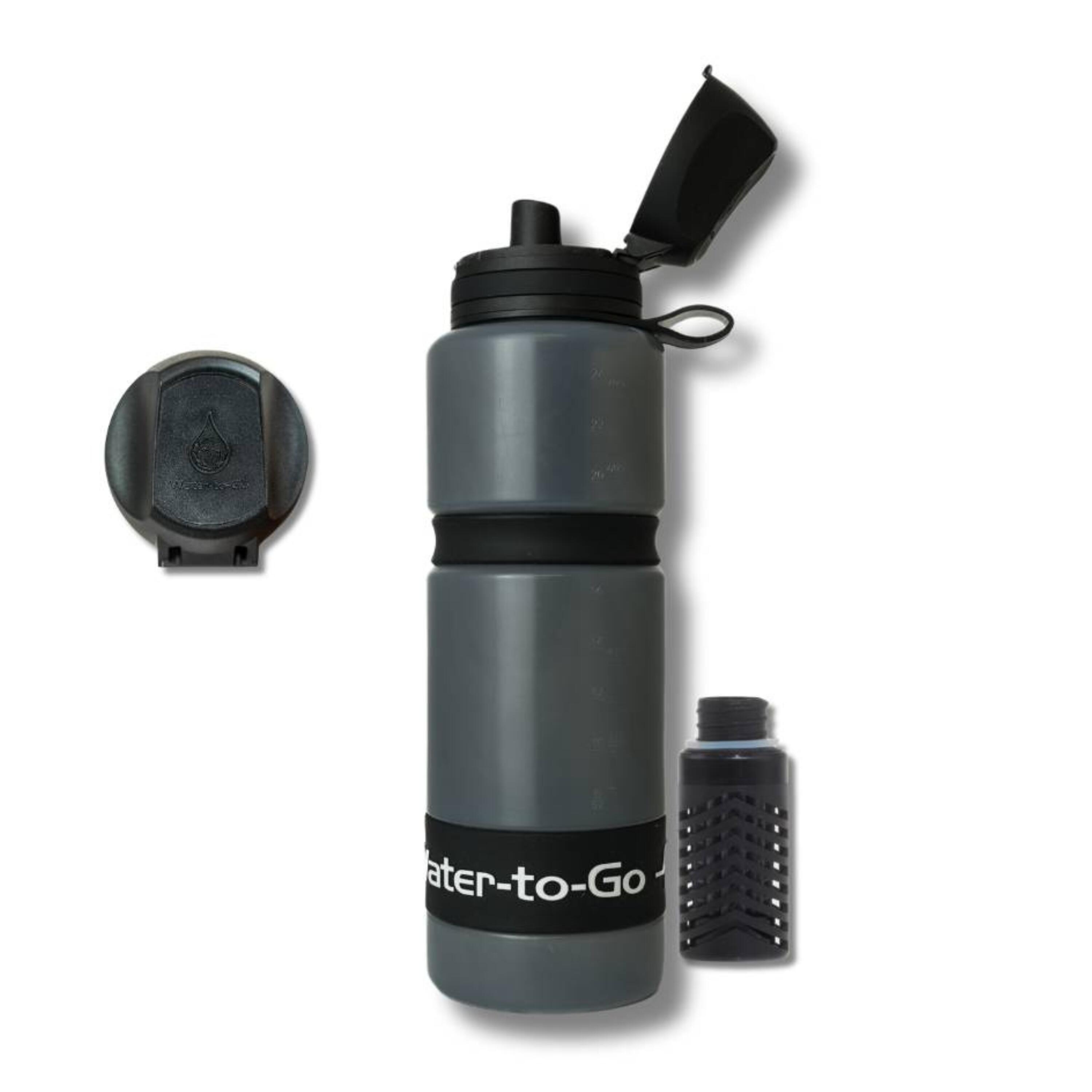 Waterfles met filter 0,75 L – Water-to-Go Active 75 Zwart 6/7