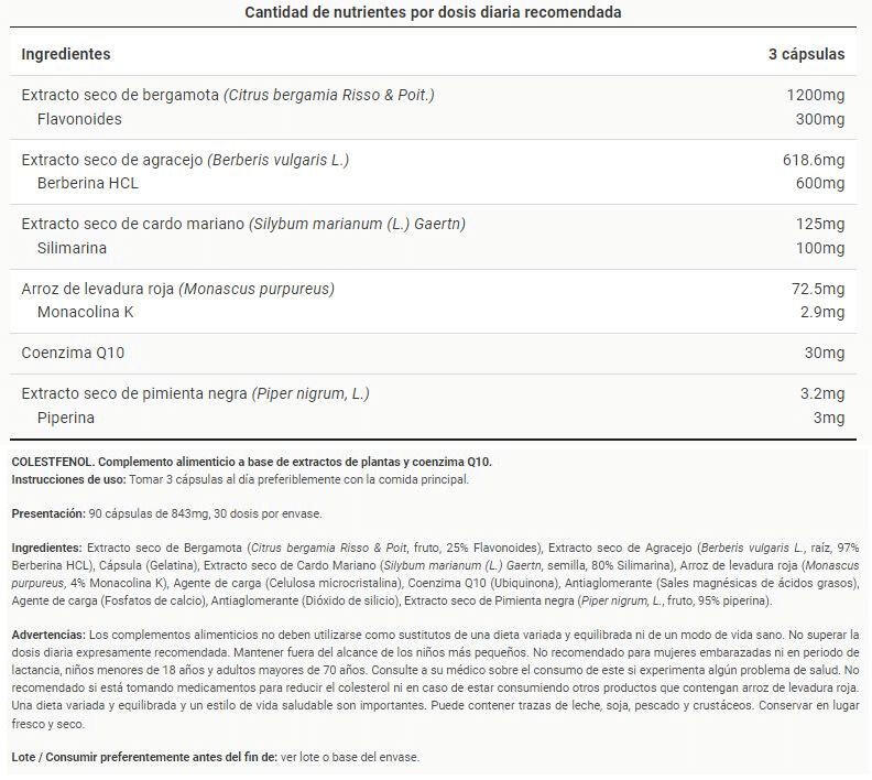 Colestfenol 2,5g - 90 Cápsulas BIG 3/4