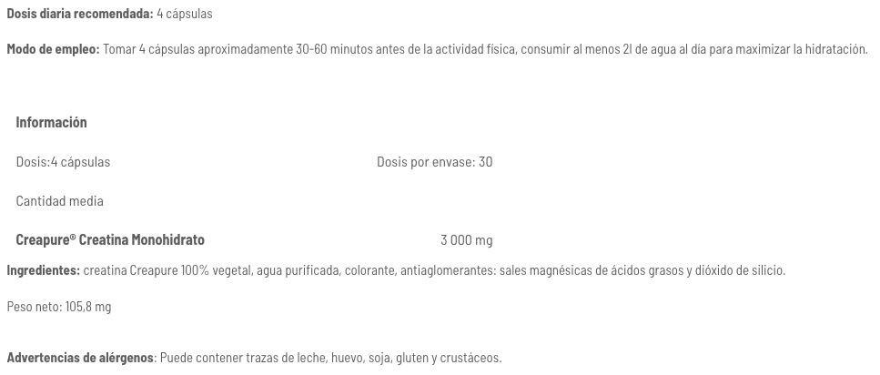 Creatine (Creapure®) capsules - 120 vcaps de Amix Nutrition 3/4