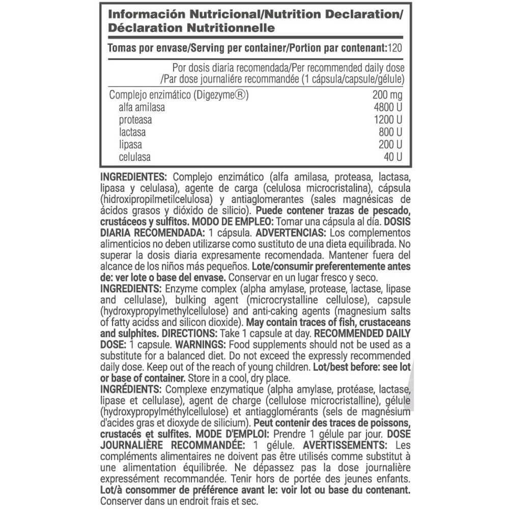 Digestive enzymes - 120 vegetable capsules de MASmusculo 4/5