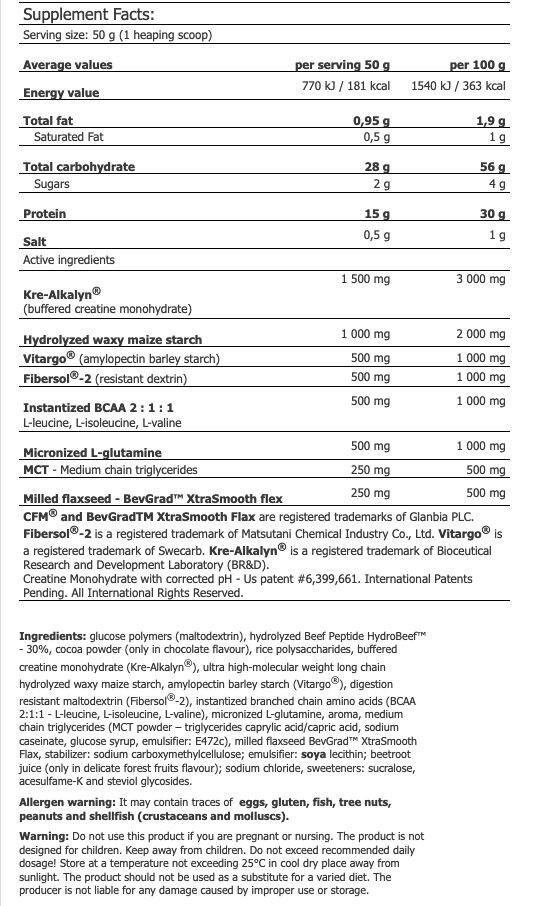 OptiMass Beef – 2,5 kg Schokolade mit Karamell-Amix-Muskelkern 4/5