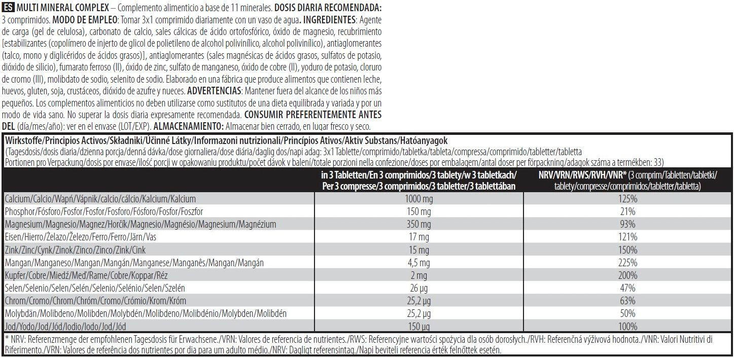 Multimineral Complex - 100 comprimés de Biotech USA 5/6