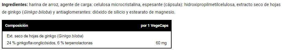 Ginkgo Biloba - 60 capsules de VitoBest 2/3