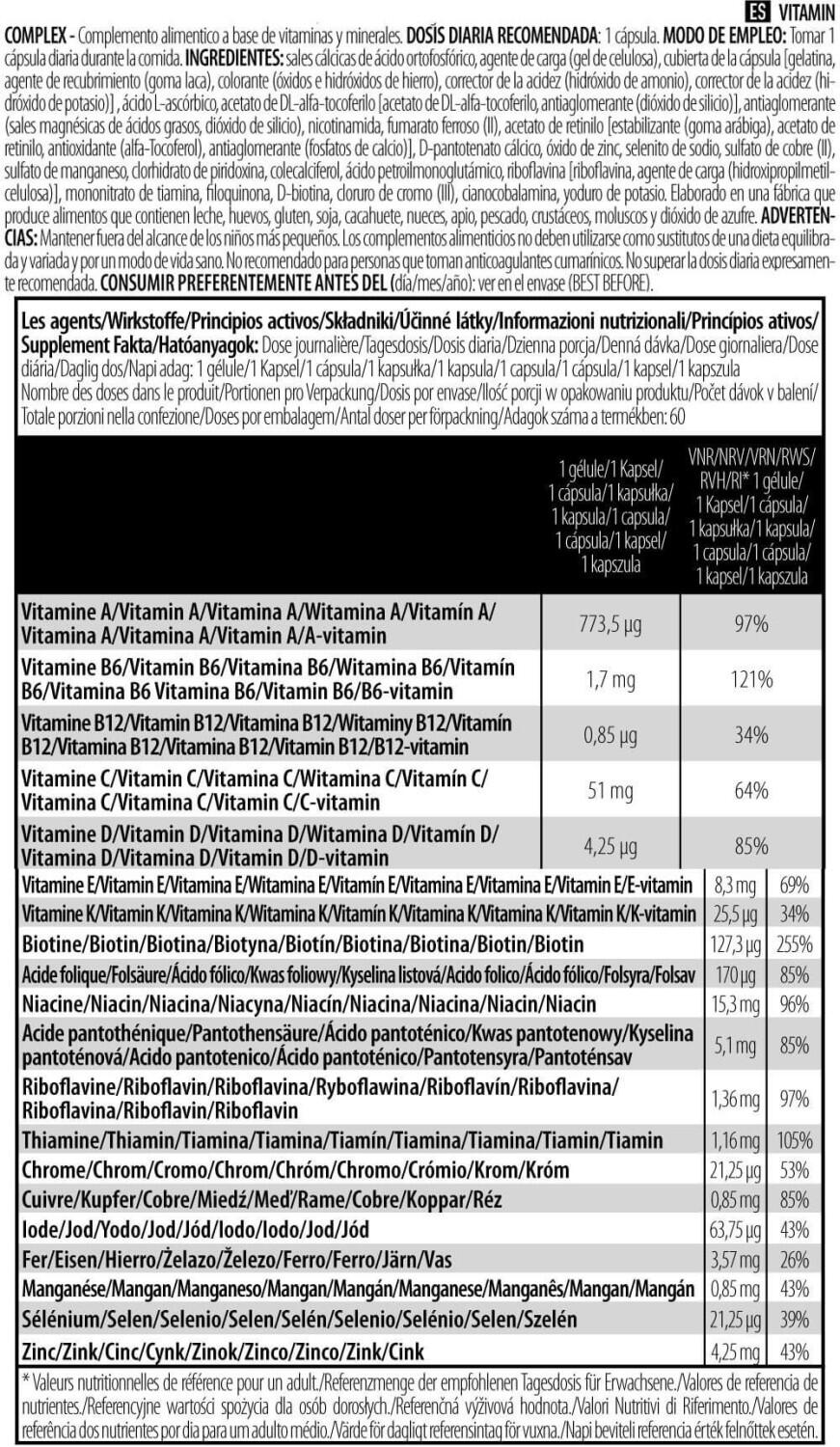 Multivitamines - Vitamin Complex - 60 Gélules 5/6