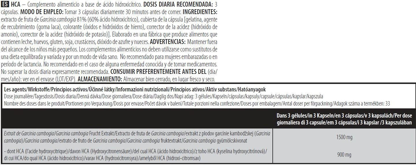 Hca - 100 caps de Biotech USA 4/5
