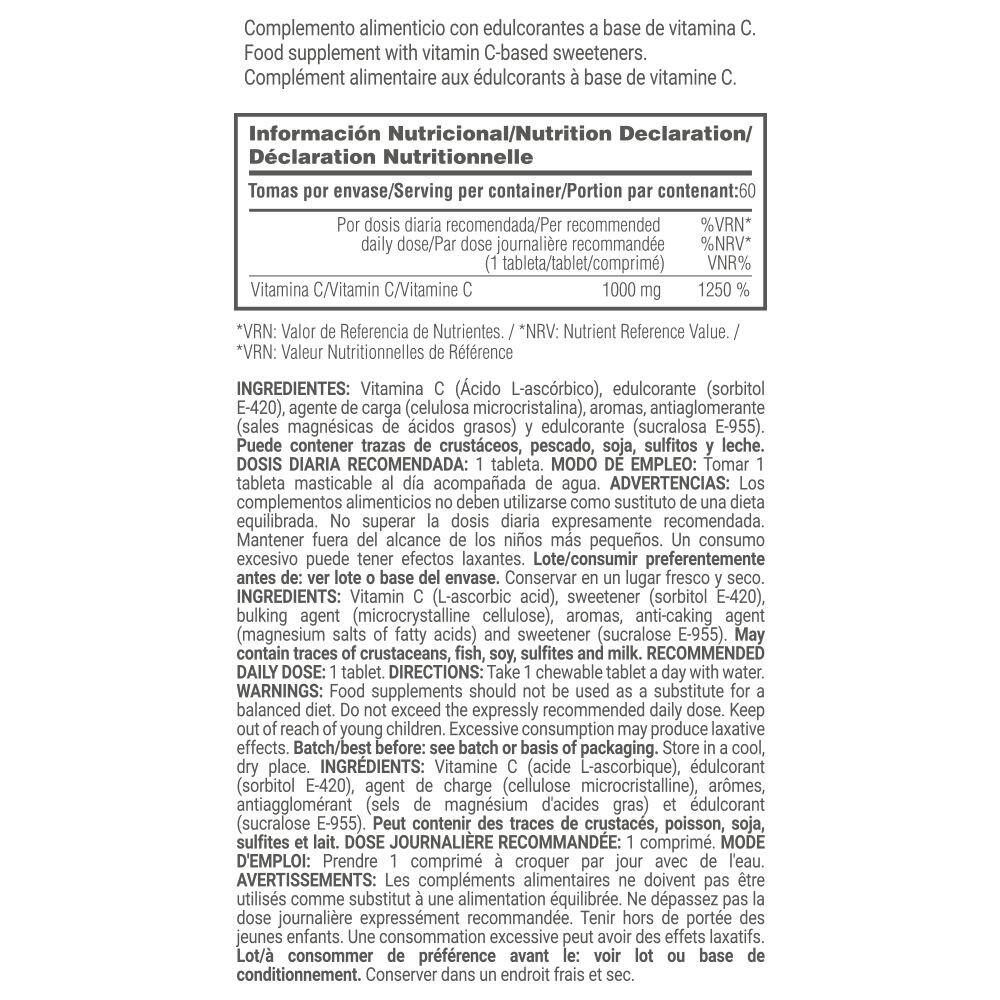 Vitamina C 1000 mg masticabile - 60 compresse Acid Strawberry MASmusculo 4/5