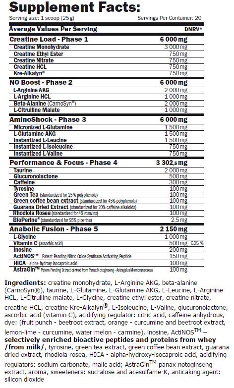 MyoCell 5-Phase - 500g Ponche de Frutas Amix Muscle Core 4/5