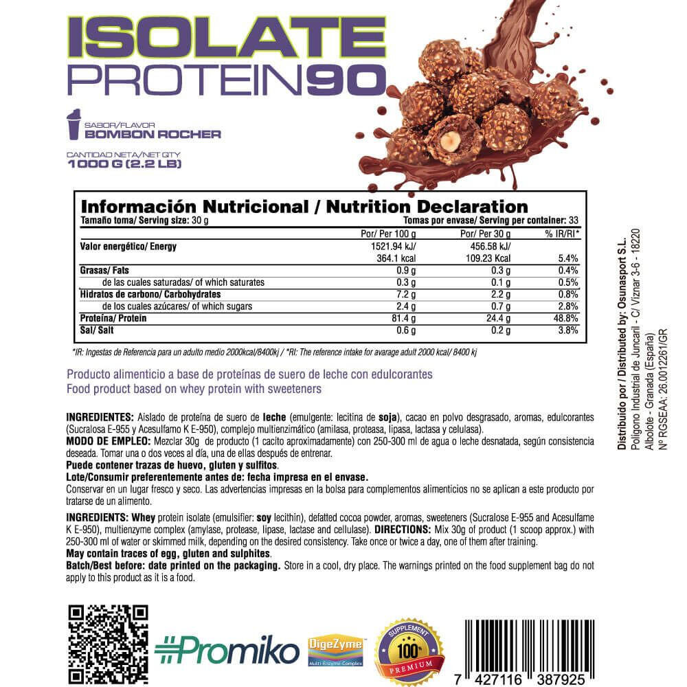 Isolaat 90 CFM - 1 kg Chocolade Rocher MASmusculo 5/6