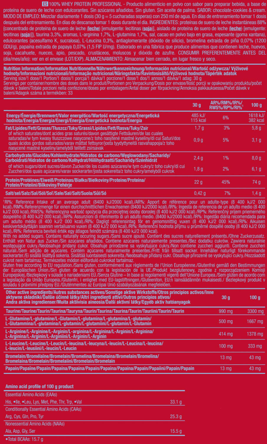 100% whey protein professional - 1kg Chocolate com Cookies da Scitec Nutrition 4/5