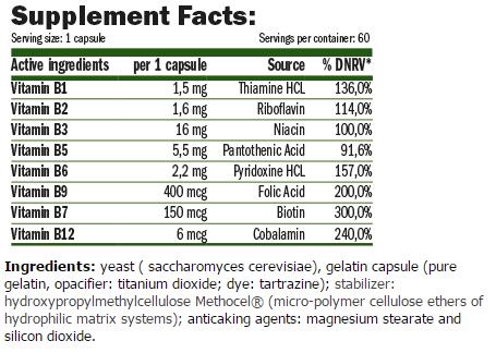 Amix GreenDay B-Complex Life-Forte+ 60 caps Lalmin® B-complex Vitamins 3/4