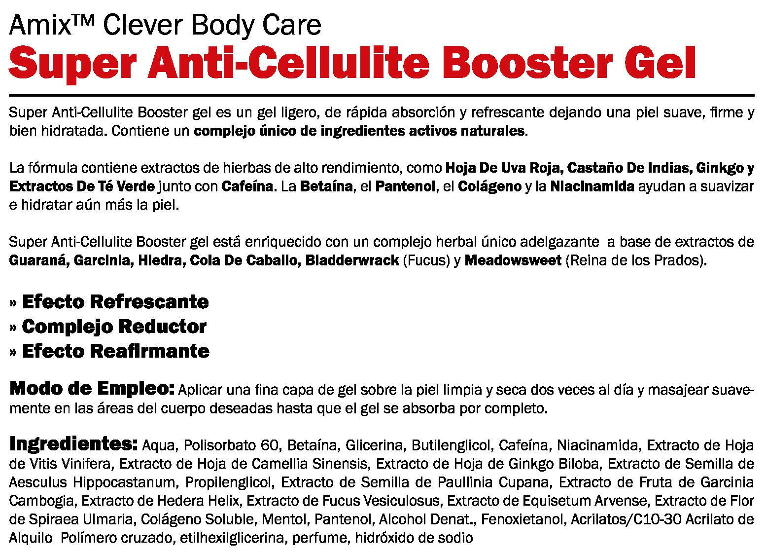 Super Anti Cellulite Booster Gel - 200ml Amix Nutrition 2/3