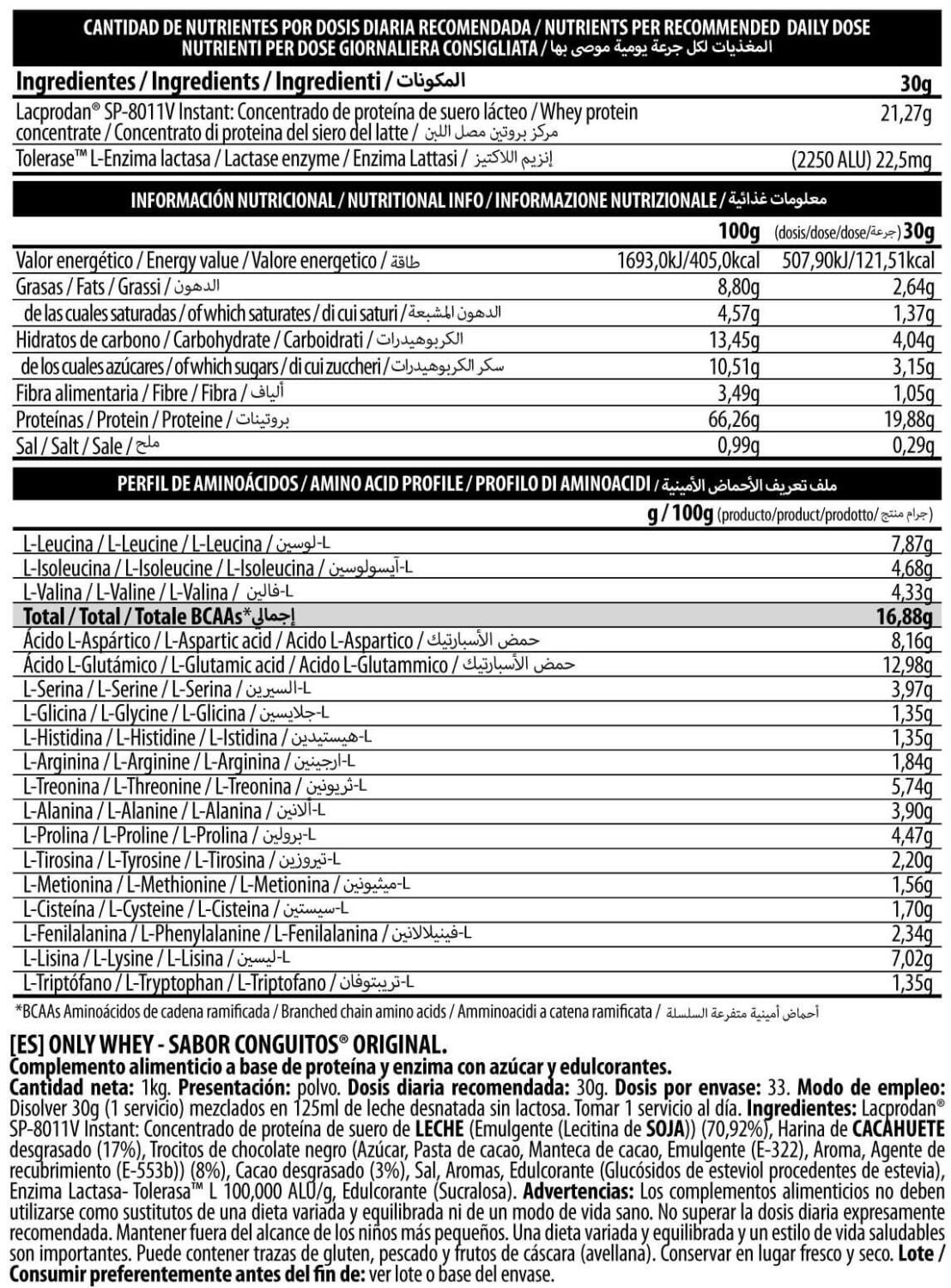 Only whey zero limited edition guitos® - 1kg Congitos au chocolat au lait de 5/6