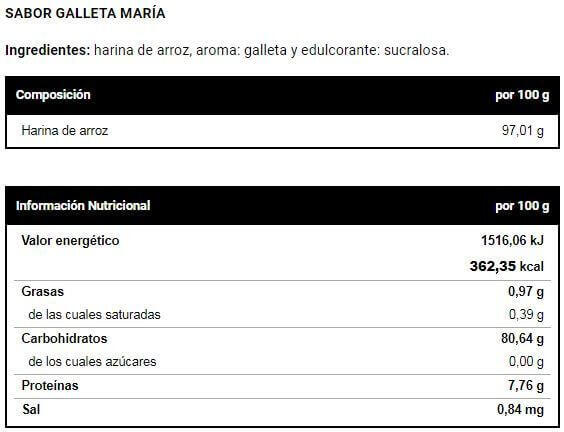 Harina de arroz 1 Kg Galleta María 4/5