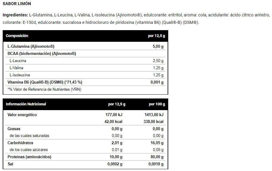 Glutamina + BCAA Complex - 1000g Limão da VitoBest 2/3