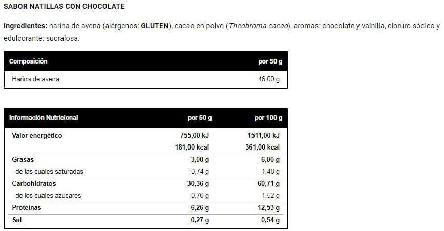 Fiocchi d'avena - 1 kg di crema pasticcera al cioccolato VitoBest 3/4