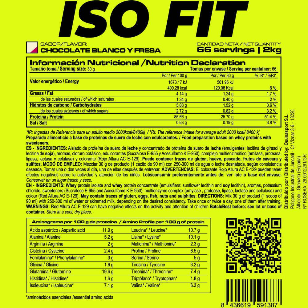 ISO Fit - 2 kg witte chocolade met aardbei Masmusculo 5/6