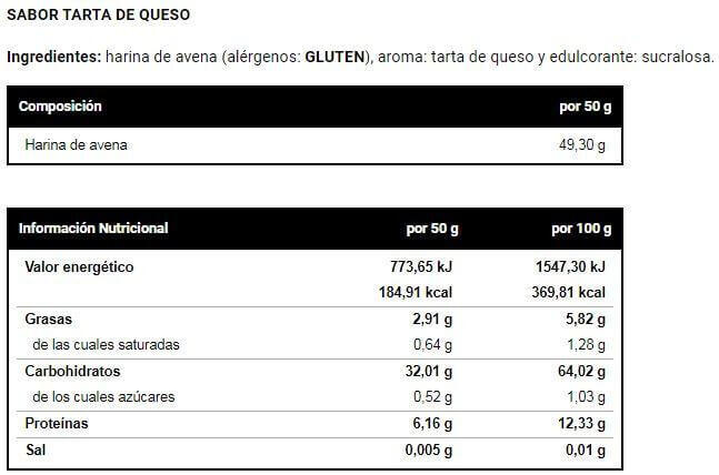 Harina de Avena - 2Kg Tarta de queso y Fresa VitoBest 5/6