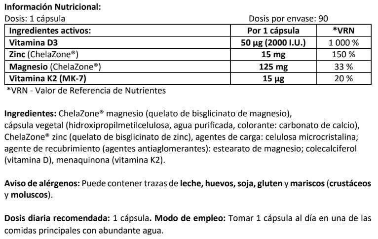 D3-K2-MG-ZN - 90 capsule Amix Performance 3/4