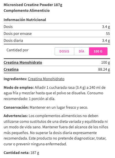 Mikronisiertes Kreatin – 187 g Optimum Nutrition 4/5